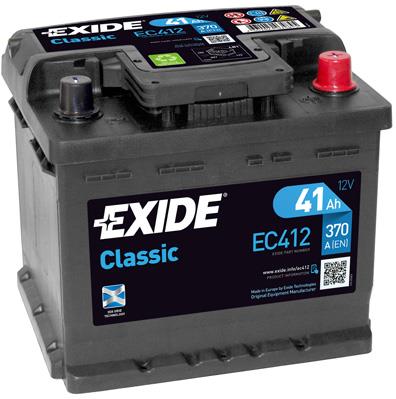 Exide EC412 Battery Exide Classic 12V 41AH 370A(EN) R+ EC412