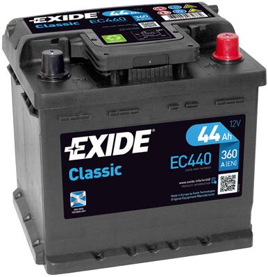 Exide EC440 Battery Exide Classic 12V 44AH 360A(EN) R+ EC440