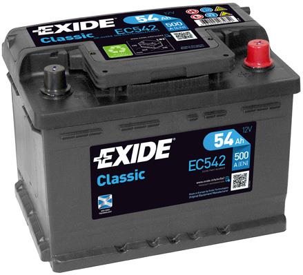 Exide EC542 Battery Exide Classic 12V 54AH 500A(EN) R+ EC542