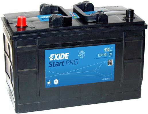 Exide EG1101 Battery Exide StartPRO 12V 110AH 750A(EN) L+ EG1101