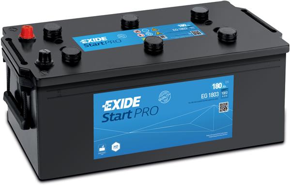 Exide EG1803 Battery Exide StartPRO 12V 180AH 1000A(EN) L+ EG1803