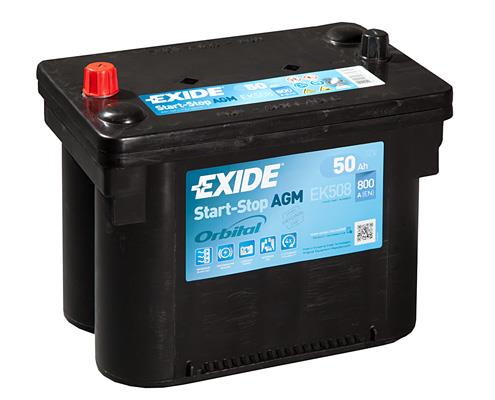 Exide EK508 Battery Exide Start-Stop AGM 12V 50AH 800A(EN) L+ EK508