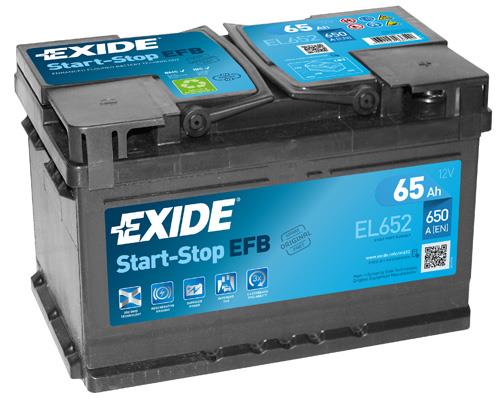 Exide EL652 Battery Exide Start-Stop EFB 12V 65AH 650A(EN) R+ EL652