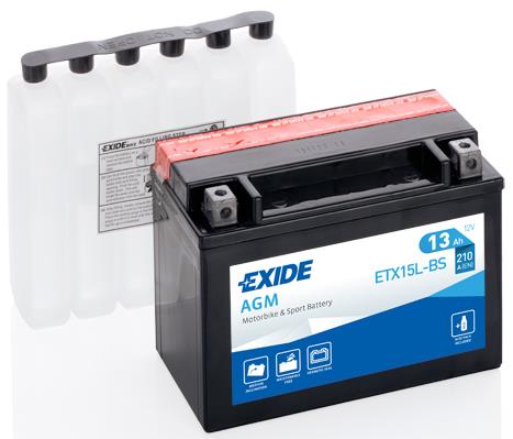Exide ETX15L-BS Battery Exide AGM 12V 13AH 210A(EN) R+ ETX15LBS