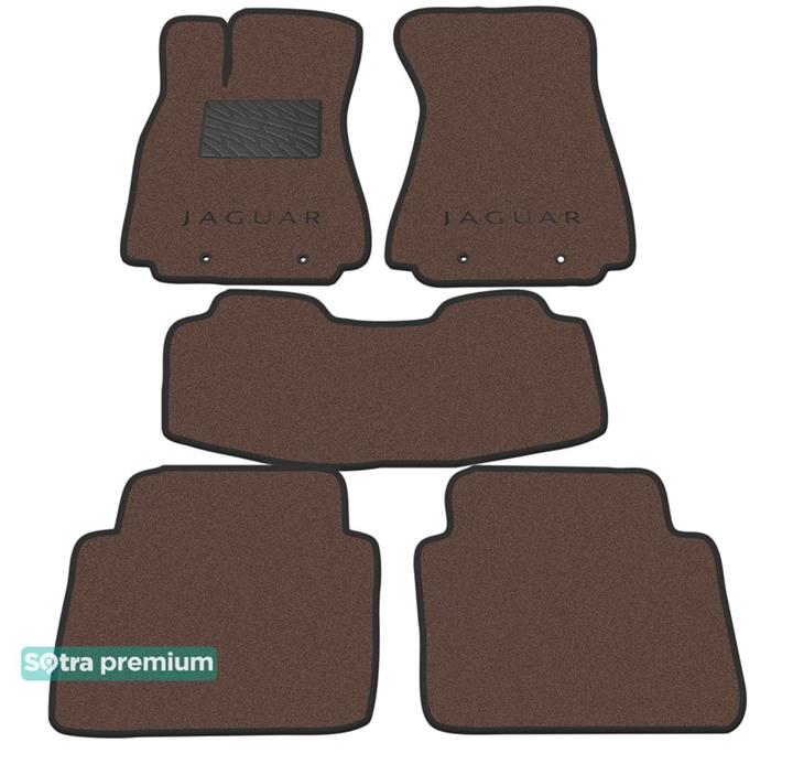 Sotra 01377-CH-CHOCO Interior mats Sotra two-layer brown for Jaguar Xj-series (2003-2009), set 01377CHCHOCO