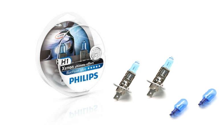 Philips 12258BVUSM Halogen lamp Philips Bluevision Ultra 12V H1 55W 12258BVUSM