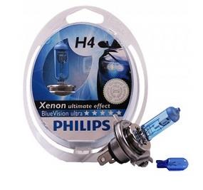 Philips 12342BVUSM Halogen lamp Philips Bluevision Ultra 12V H4 60/55W 12342BVUSM