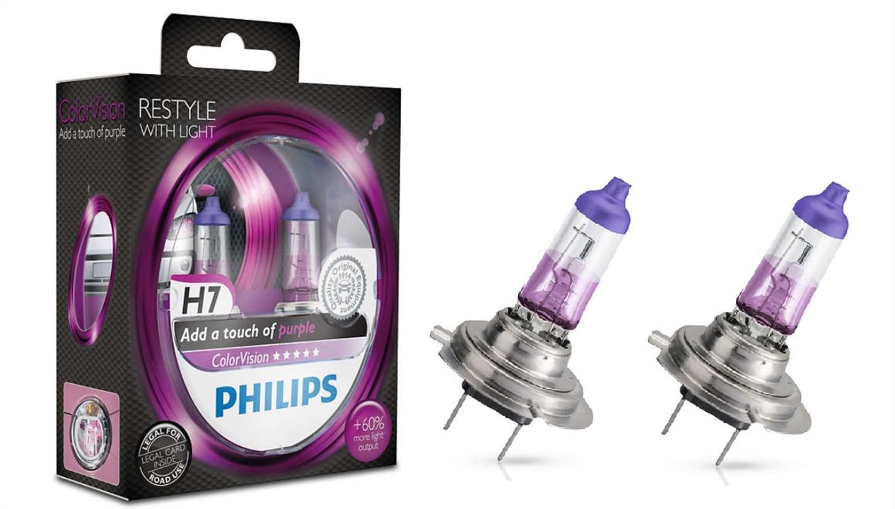 Halogen lamp Philips Colorvision 12V H7 55W Philips 12972CVPPS2