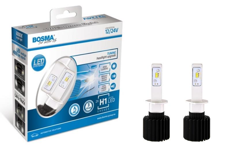 Bosma 6063 LED bulbs kit BOSMA H1 12/24V 6000K (2 pc.) 6063
