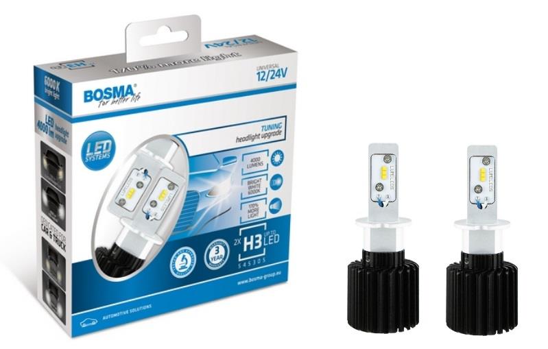 Bosma 6421 LED bulbs kit BOSMA H3 12/24V 6000K (2 pc.) 6421