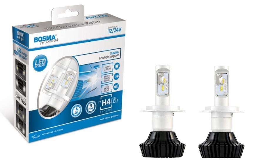 Bosma 6070 LED bulbs kit BOSMA H4 12/24V 6000K (2 pc.) 6070