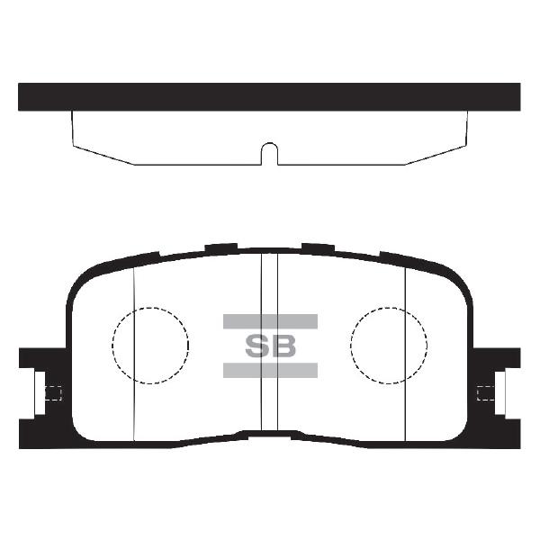 Sangsin SP2038 Rear disc brake pads, set SP2038