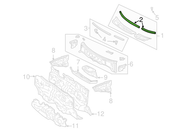 Glass frame Toyota 55789-42031