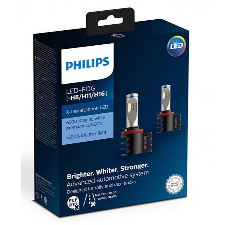 Philips 12794UNIX2 LED bulbs kit Philips X-TremeUltinon LED H8/H11/H16 12V 6500K (2 pc.) 12794UNIX2