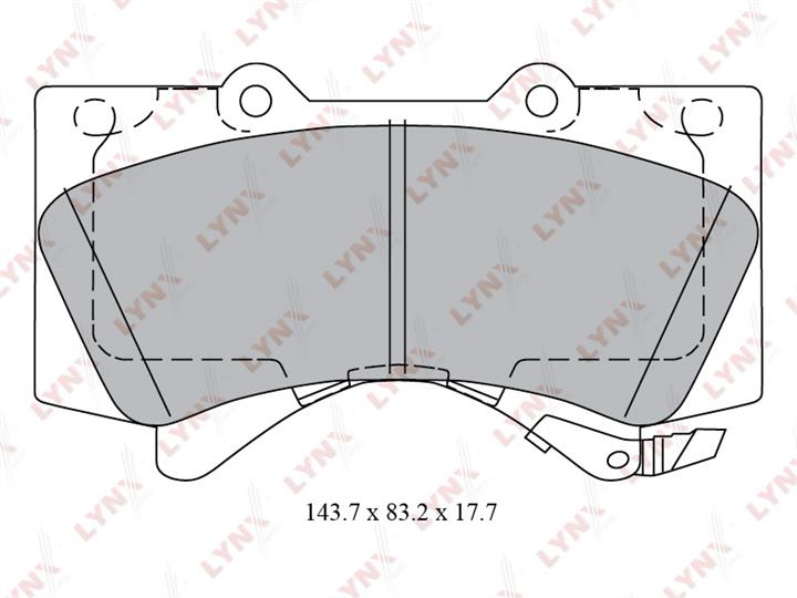 LYNXauto BD-7580 Brake Pad Set, disc brake BD7580