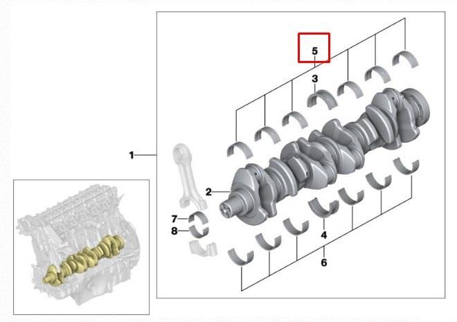 Bearing shell upper BMW 11 21 7 810 406