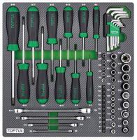 Toptul GEC6102 Combined tool kit 61 pcs. (in the lodgement) GEC6102