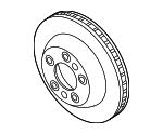 VAG 7P6 615 301 B Ventilated disc brake, 1 pcs. 7P6615301B