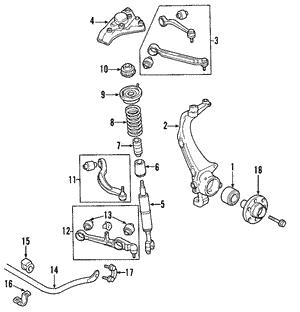 Suspension arm front lower right VAG 8E0 407 694 AG