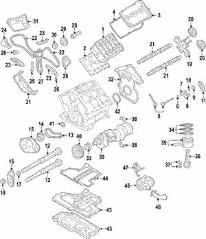 Sliding rail VAG 07D 109 514 C