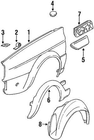 VAG 191 809 962 K Inner wing panel 191809962K