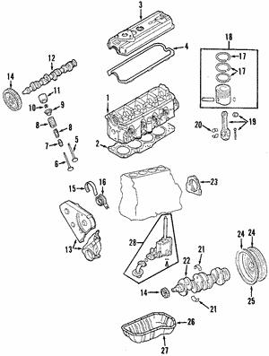Connecting rod bearing, piece, standard VAG 028 105 701 J