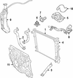 VAG 7B0 121 119 A Thermostat housing 7B0121119A