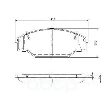 Mando MPT02 Brake Pad Set, disc brake MPT02