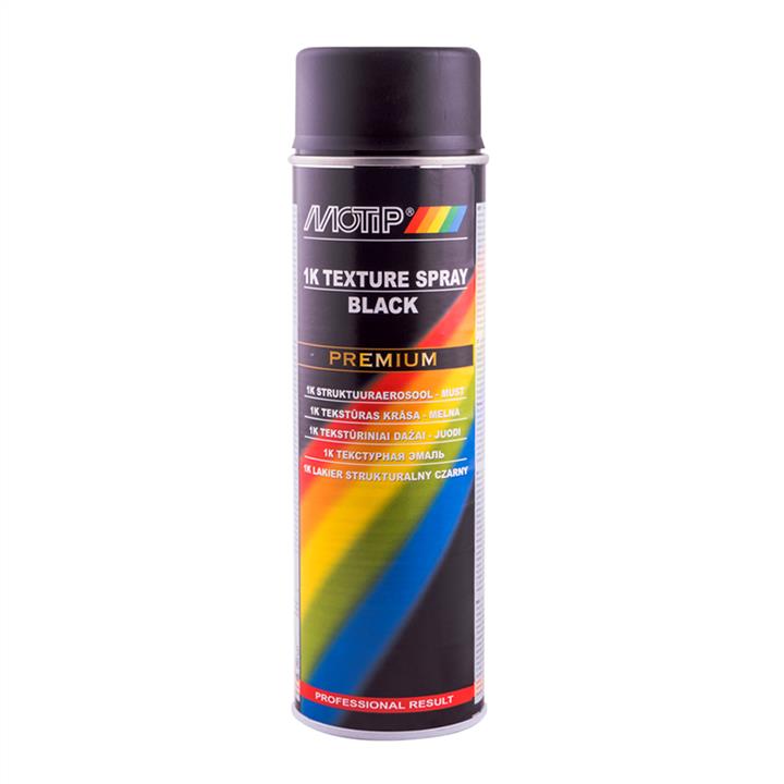 004123 Motip One-component texture spray enamel for plastic, black, 500 ml