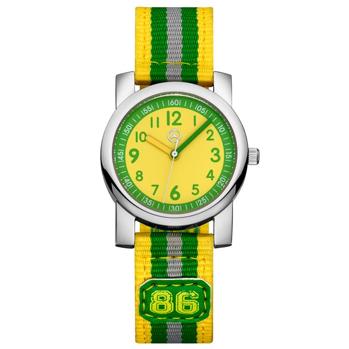Mercedes B6 6 95 8446 Mercedes-Benz Boys' Watch, Green/Yellow B66958446
