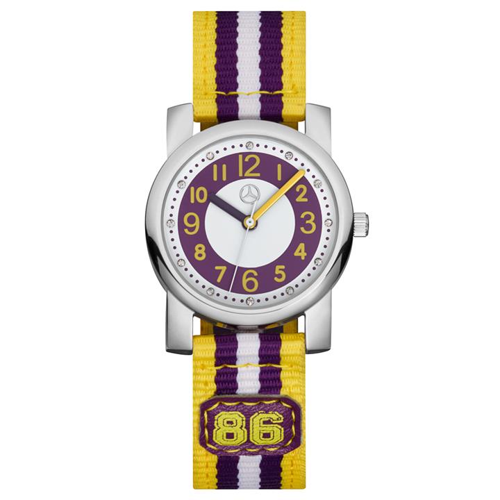 Mercedes B6 6 95 8448 Mercedes-Benz Girls' Watch, Purple/Yellow B66958448