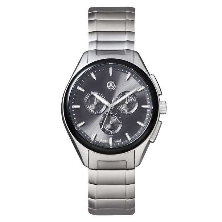 Mercedes B6 6 95 3530 Mercedes-Benz Men’s Chronograph Watch, Business, black/silver B66953530
