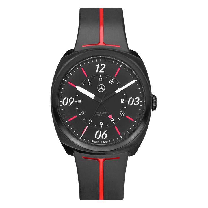 Mercedes B6 6 95 3568 Mercedes-Benz Men’s Watch, Sporty GMT, Black/Red/White B66953568