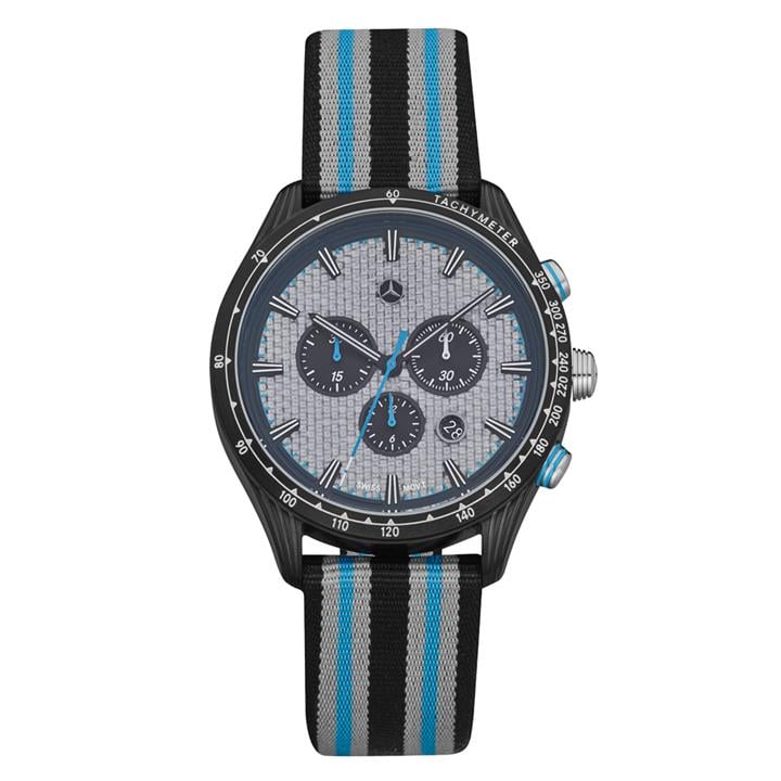 Mercedes B6 7 99 5428 Mercedes-Benz Men’s Chronograph Watch, Motorsport, Silver/Blue/Black B67995428