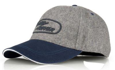 Land Rover LFCH943GMA Baseball Cap Unisex Heritage Cap, Gray Marl with Navy LFCH943GMA