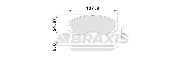 Braxis AB0245 Brake Pad Set, disc brake AB0245