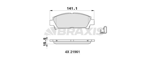 Braxis AB0191 Brake Pad Set, disc brake AB0191