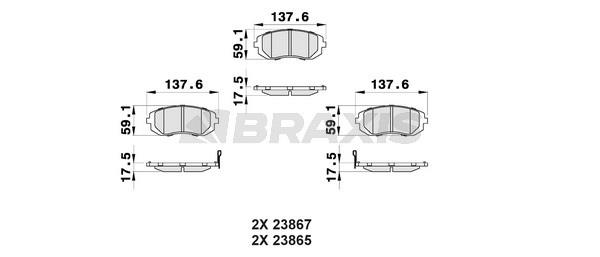 Braxis AB0173 Brake Pad Set, disc brake AB0173