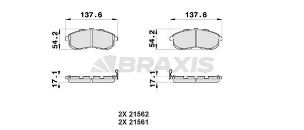 Braxis AB0154 Brake Pad Set, disc brake AB0154