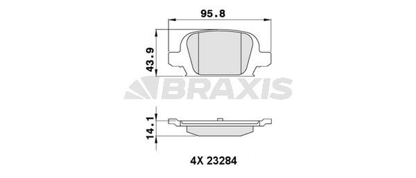 Braxis AA0259 Brake Pad Set, disc brake AA0259