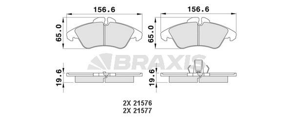 Braxis AA0118 Brake Pad Set, disc brake AA0118