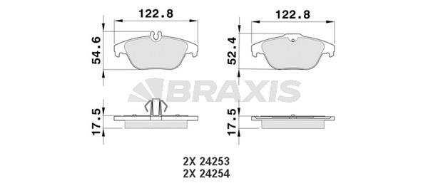 Braxis AA0091 Brake Pad Set, disc brake AA0091