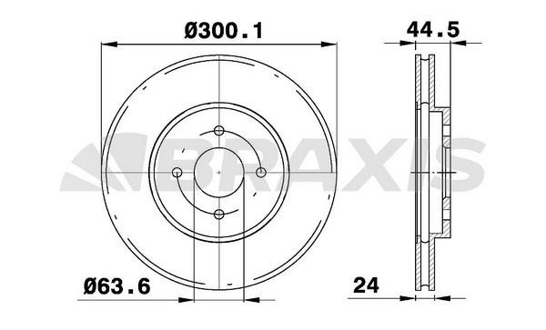 Braxis AE0641 Brake disc AE0641