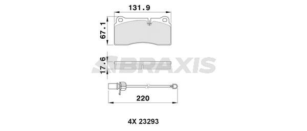Braxis AB0525 Brake Pad Set, disc brake AB0525