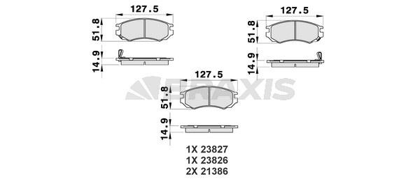 Braxis AB0511 Brake Pad Set, disc brake AB0511