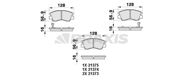 Braxis AB0430 Brake Pad Set, disc brake AB0430