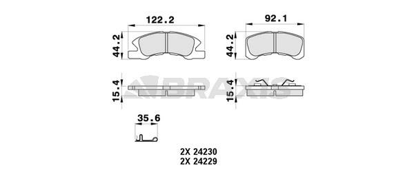 Braxis AB0368 Brake Pad Set, disc brake AB0368