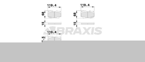 Braxis AB0115 Brake Pad Set, disc brake AB0115