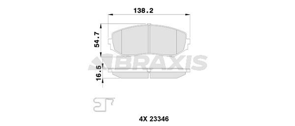 Braxis AB0110 Brake Pad Set, disc brake AB0110