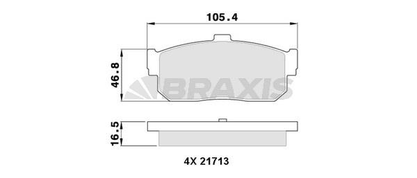 Braxis AA0310 Brake Pad Set, disc brake AA0310